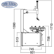 Load image into Gallery viewer, Twin Busch Dekkjavél TWX-610
